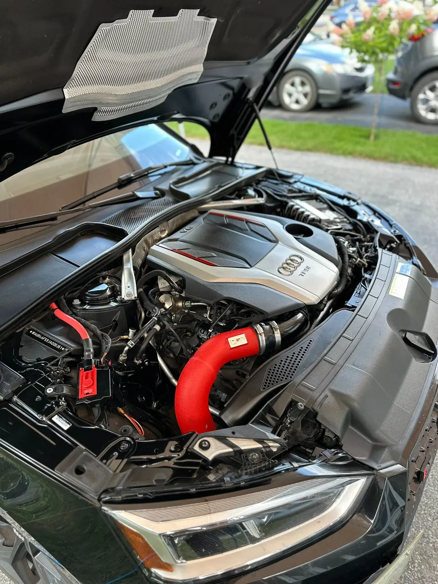 Detailed Audi engine bay